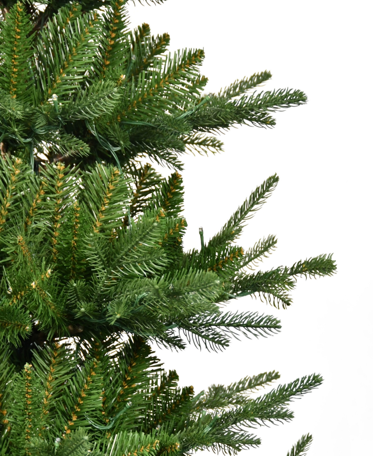 Puleo 7.5' Pre-lit Artificial Slim Hillside Spruce Tree In Green
