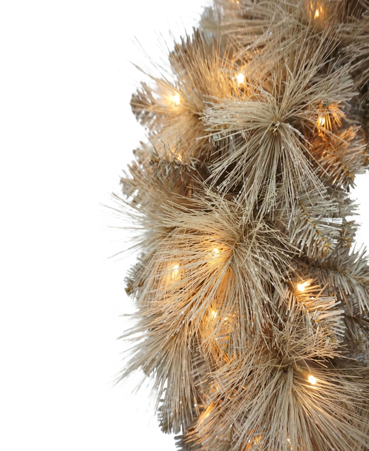 Puleo 24" Pre-lit Battery-operated Wreath In Gold