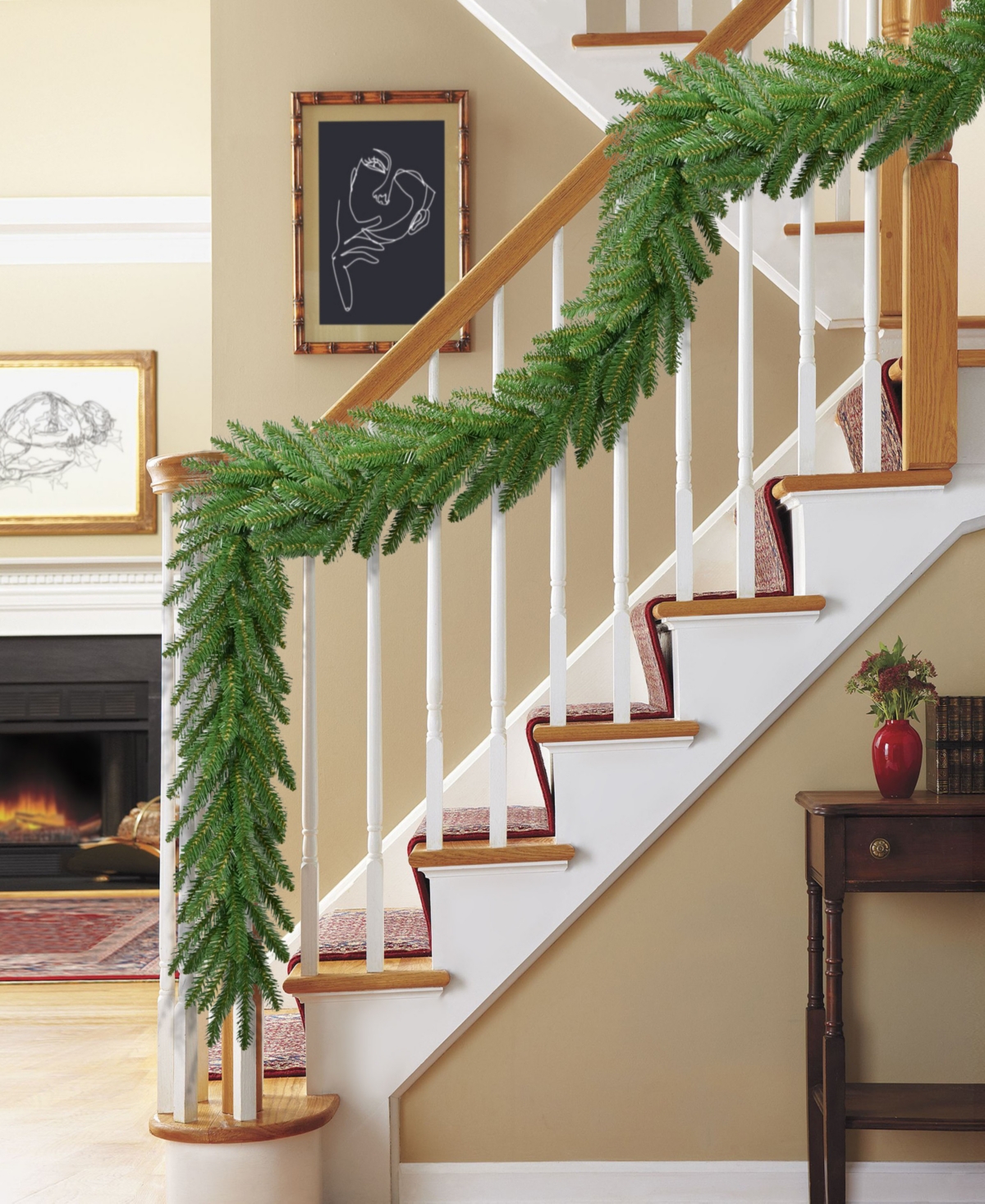 Puleo 9' X 10" Mountain View Spruce Artificial Christmas Garland In Green