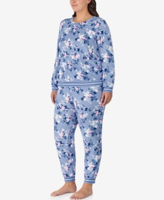 Plus Size 2-Piece Long Sleeve Top and Pants Pajama Set