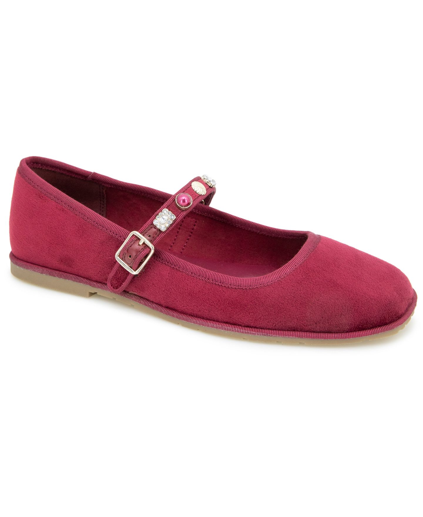 Женские балетки Kenneth Cole Reaction Elda MaryJane Flats, цвет: Тёмный красный — фото 1