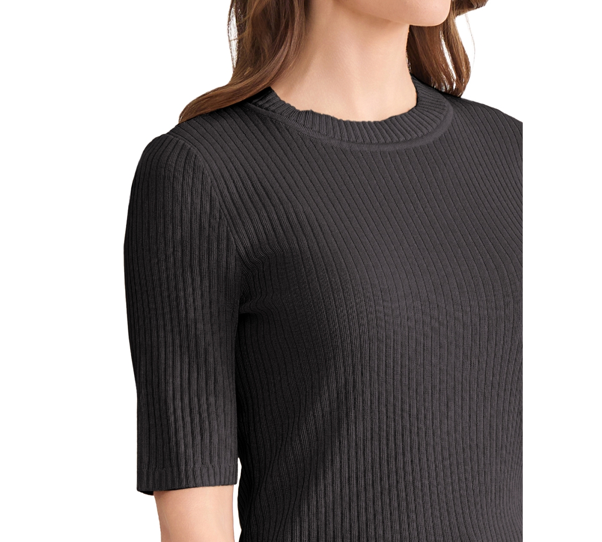 Jones New York Women's Crew Neck Sutton Sweater In Black
