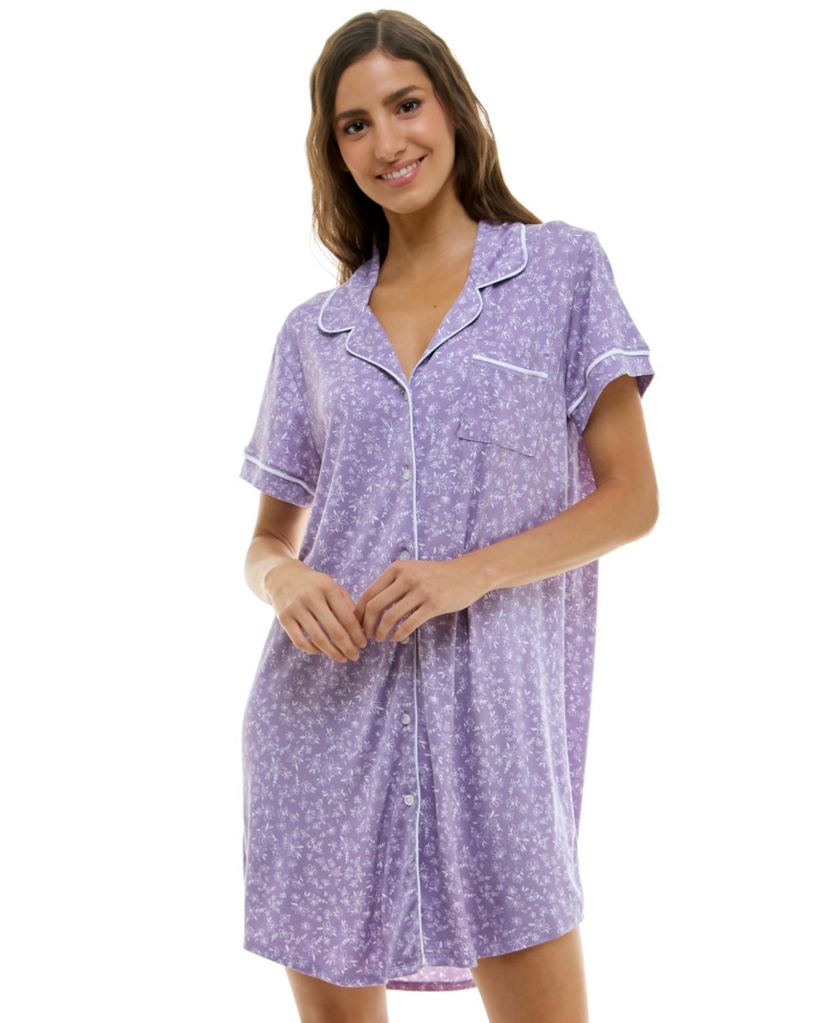 Derek Heart Women's Printed Sleepshirt In Blue