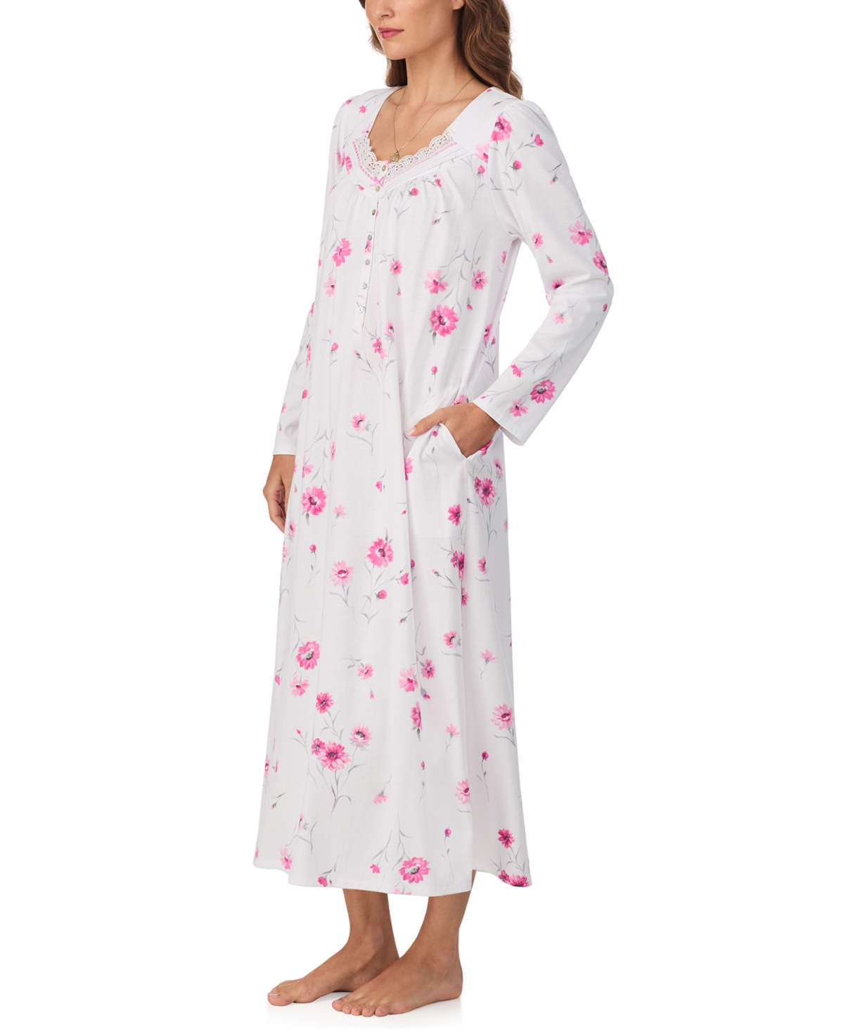Eileen West Women's Sweetheart Neck Nightgown In White