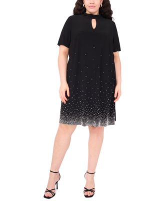 Plus Size Short Sleeves A-Line Dress