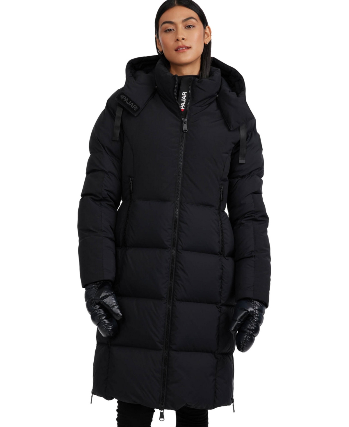 Pajar Zaniah Long Channel Quilted Puffer In Black