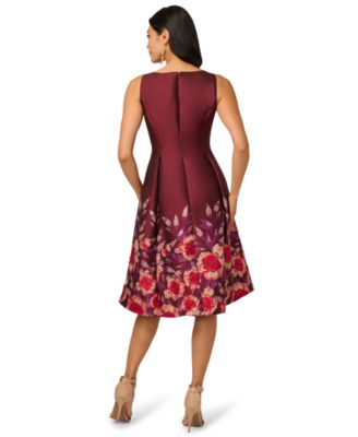 Women's Notch Scoop Neck Midi Dress