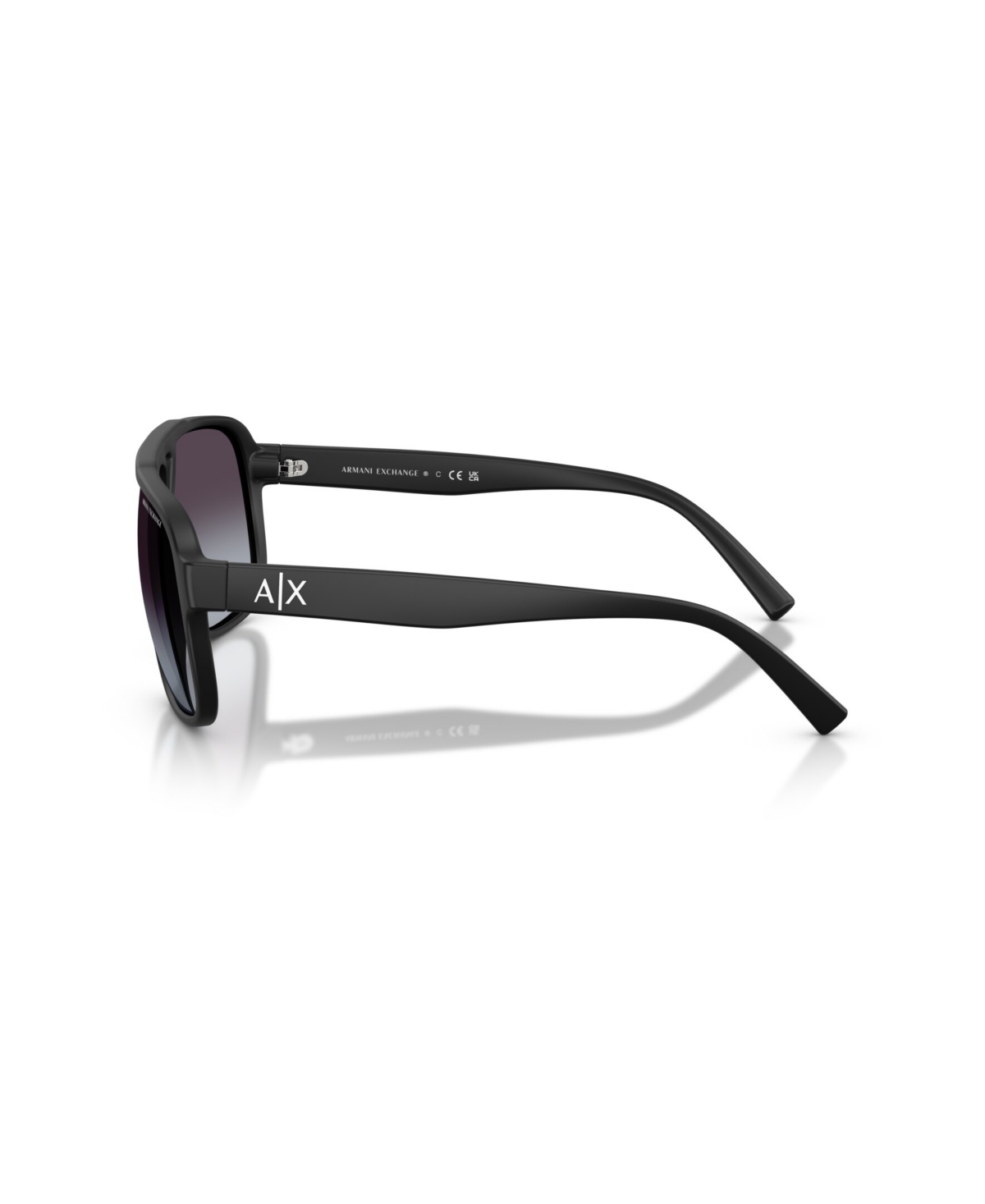 Armani Exchange Men's Rectangle Sunglasses, Ax4104s In Black