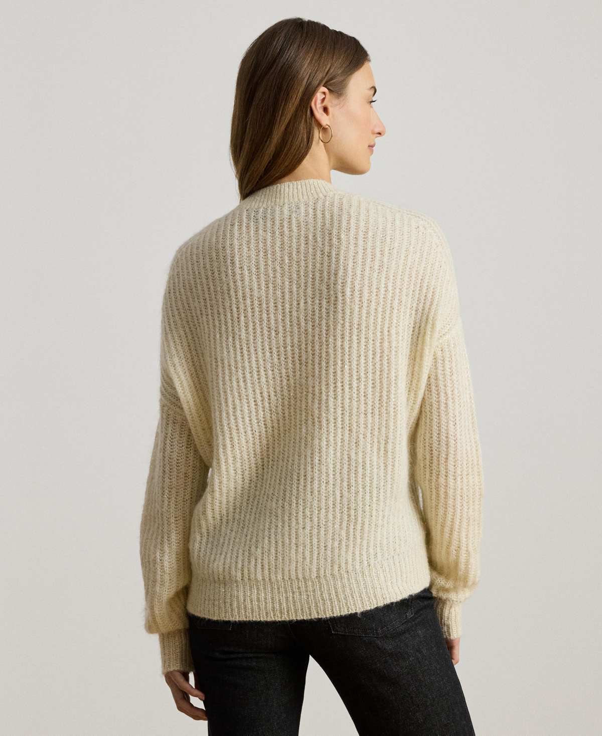 Ralph Lauren Women's Sequin Detail V-neck Sweater In Neutral