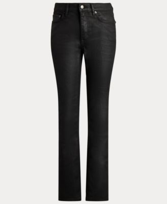 Women's Coated Straight Ankle Jeans