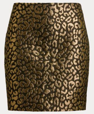 Women's Metallic Pencil Mini Skirt