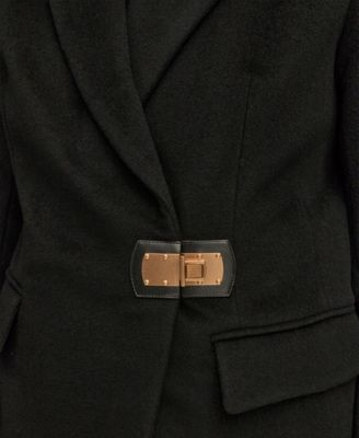 Women's Buttoned Notch Collared Coat