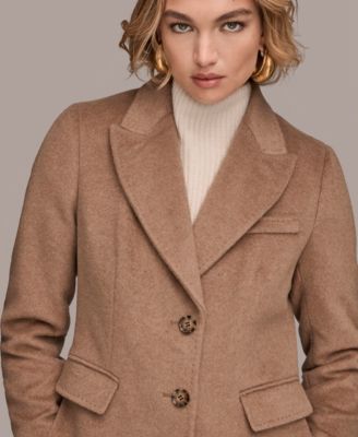 Women's Single-Breasted Stitch Trimmed Coat
