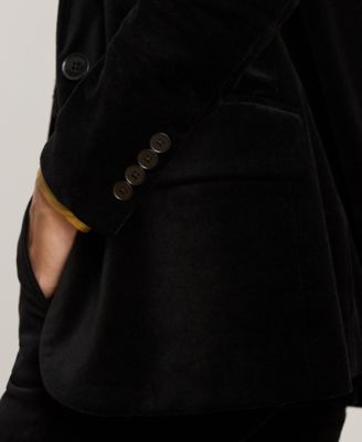 Women's Long Sleeve Velvet Blazer