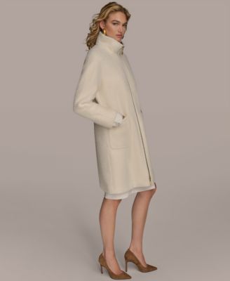 Women's Zip Front High Collared Coat
