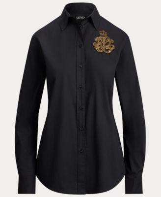 Women's Logo Detail Point Collar Shirt