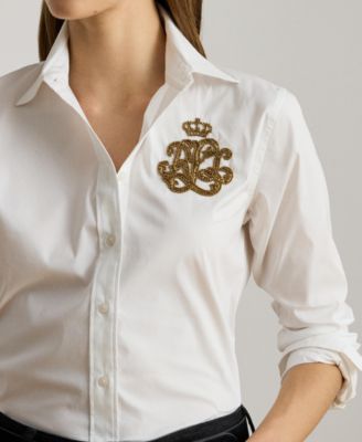 Women's Logo Detail Point Collar Shirt