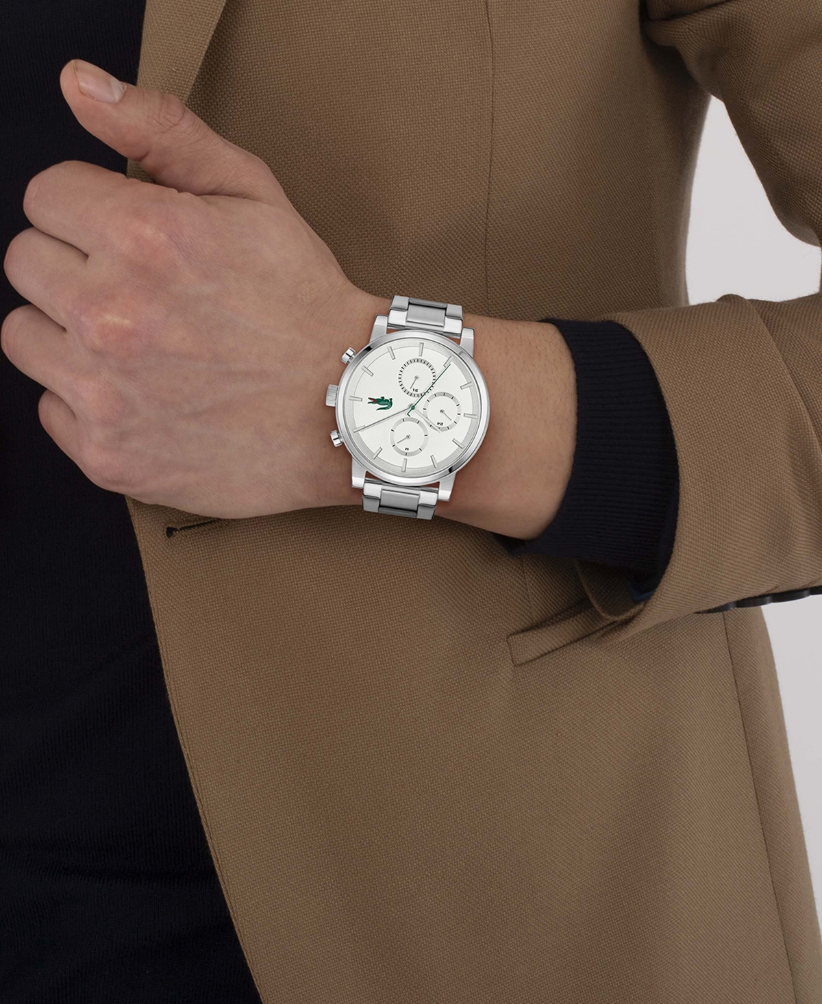 Lacoste Replay Chronograph Bracelet Watch, 44mm In Silver