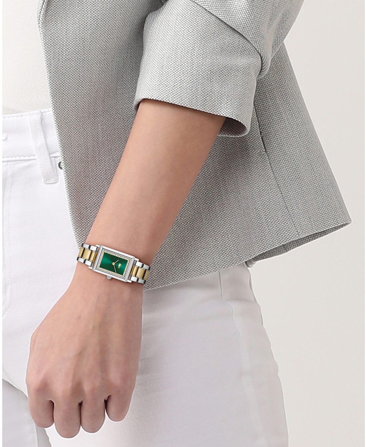 Lacoste Women's Catherine Two Tone Stainless Steel Bracelet Watch, 20.7mm In Metallic
