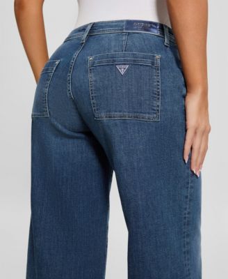 Women's Zoya Wide-Leg Faded High-Rise Jeans