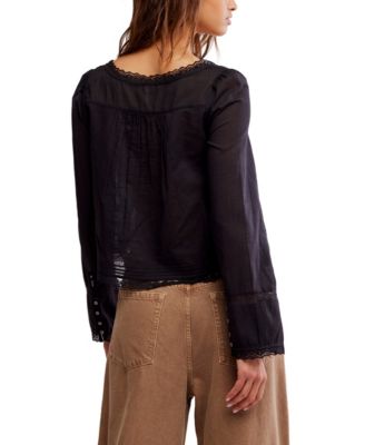 Women's Embroidered Lace Shirt