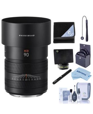 XCD 90mm f/2.5 V Lens, Bundle with 72mm Filter Kit, Lens Wrap, Lens Shade, Pen Lens Cleaner and Cleaning Kit