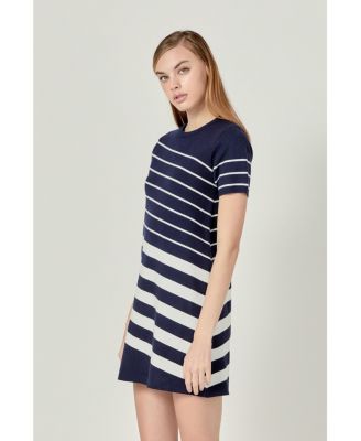 Women's Multi Stripe Mini Dress