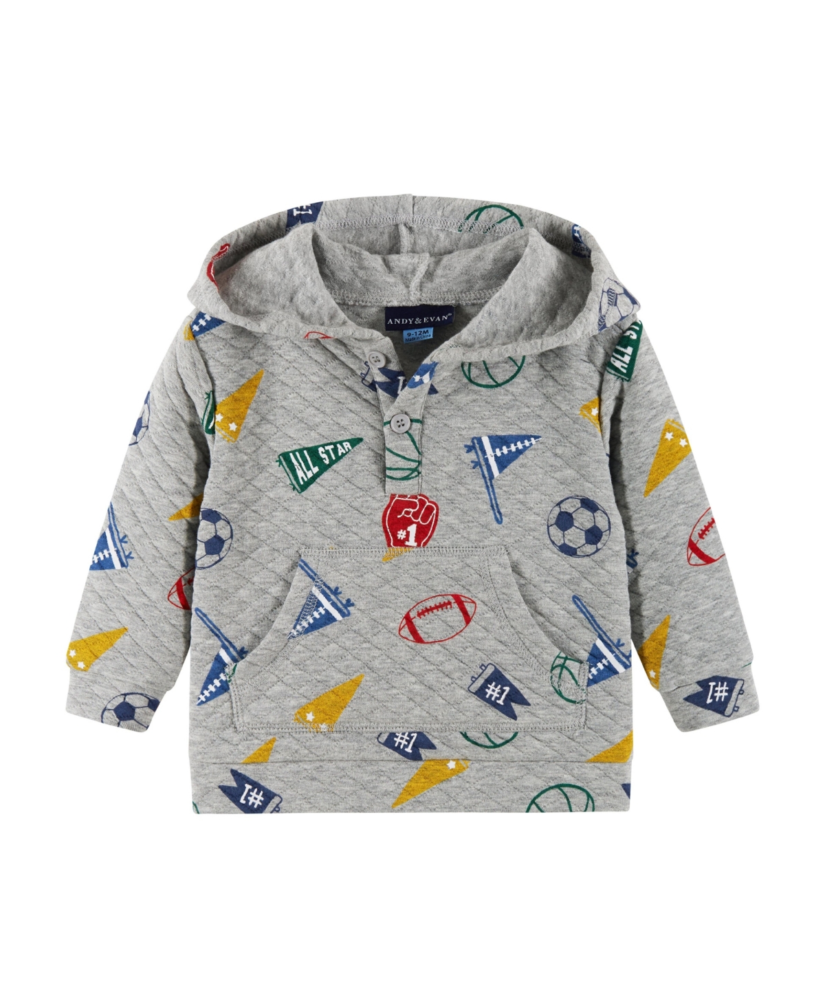 Andy & Evan Toddler/Child Boys Varsity Print Hooded Lounge Set