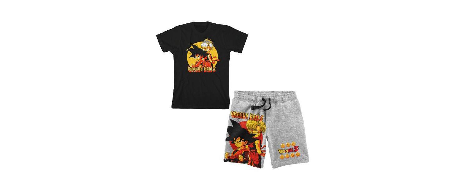Boys Anime Heroes Graphic Tee And Shorts Set