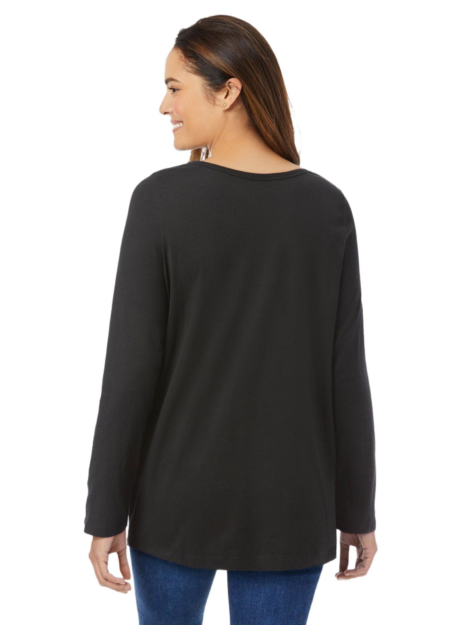 Plus Size Perfect Long-Sleeve V-Neck Tee
