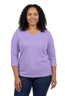 Women's Within Perfect Three-Quarter Sleeve V-Neck Tee