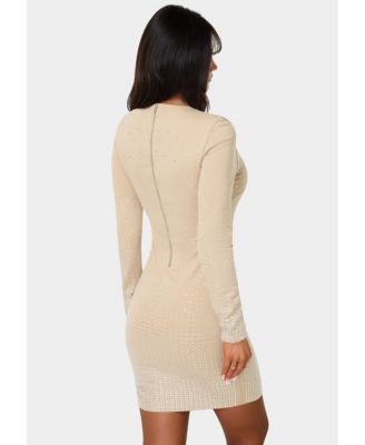 Women's Ombre Crystal Mini Dress