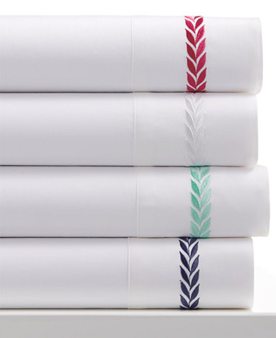 CLOSEOUT! Westport Leaf Embroidery 4-pc Sheet Sets, 300 Thread Count 100% Cotton