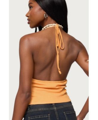 Women's Atlas Scrunch Bead Halter Top