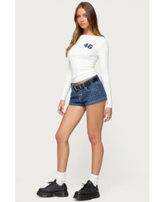 Women's Hanson Pinstripe Denim Shorts