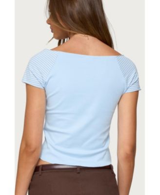 Womens Marina Raglan Stripey T Shirt