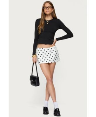 Womens Noreen Polka Dot Mini Skort