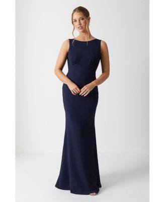 Women's Cowl Back Maxi Bridesmaid Dress