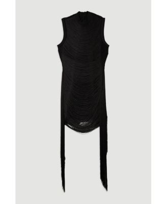 Women's Knit Tassel Mini Dress