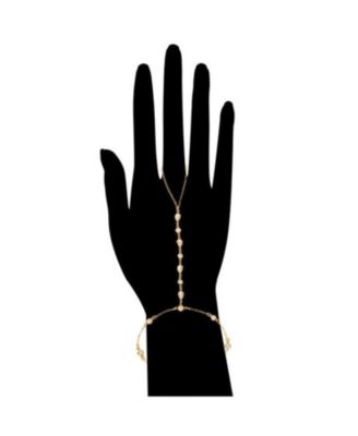 18K Gold Plated Cubic Zirconia Hand Chain Bracelet