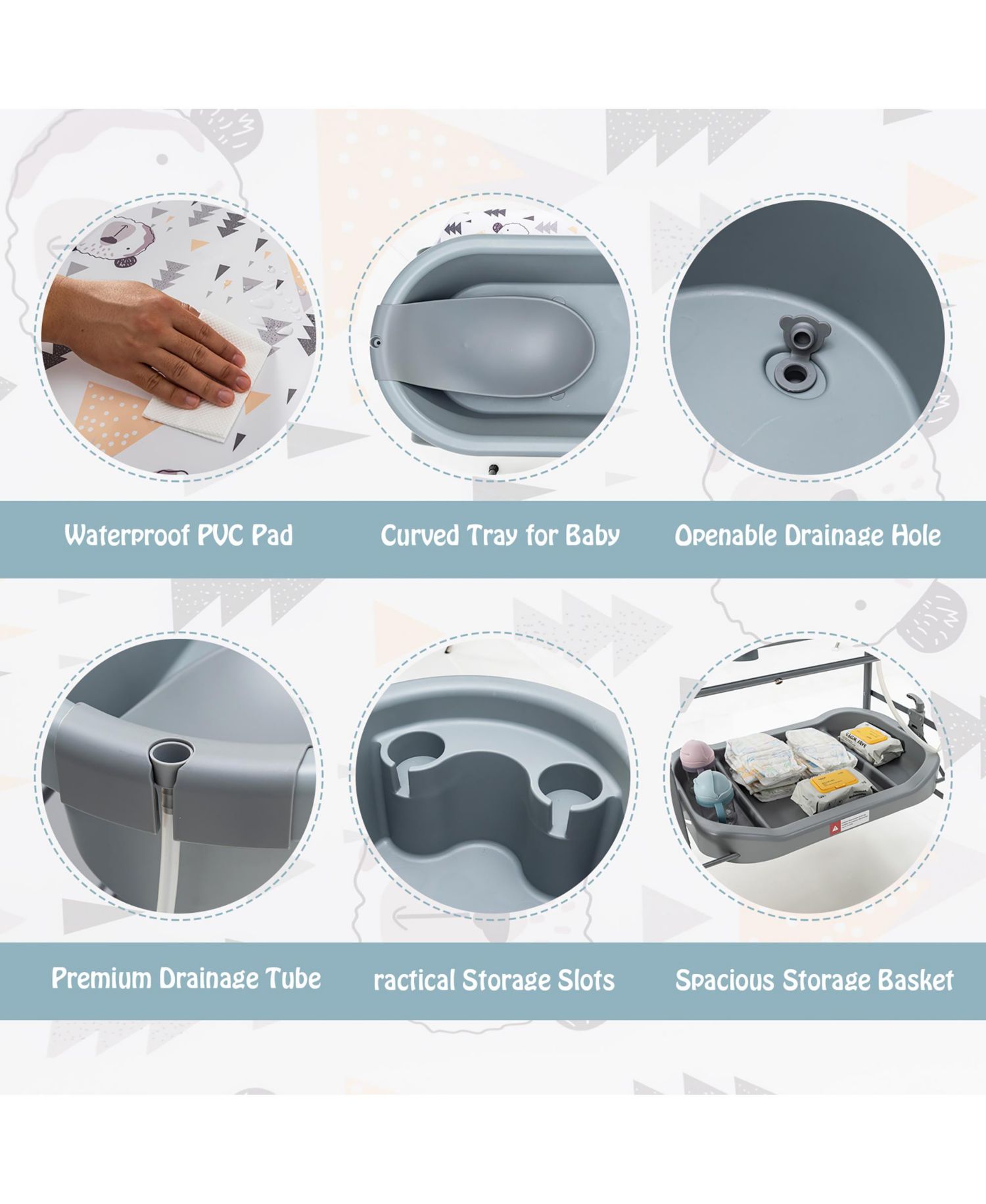 Baby Changing Table for Baby Nursery Sturdy Design