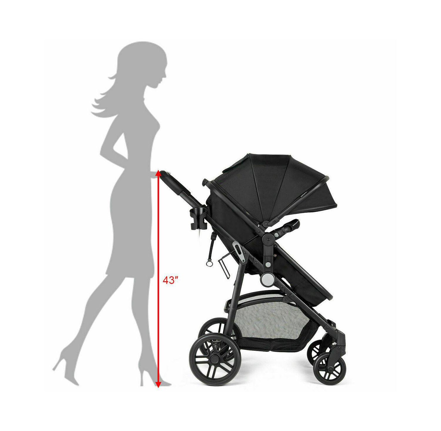 2 In1 Foldable Baby Stroller Kids Travel Newborn Infant