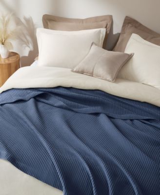 Waffle Weave Cotton Blanket, Full/Queen
