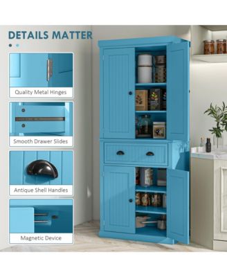 Spacious Kitchen Storage Cabinet with Doors and Shelves for Pantry and Dining Area