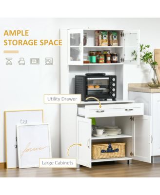 Kitchen Storage Cabinet with Shelves and Drawers for Organized Home Kitchen Space