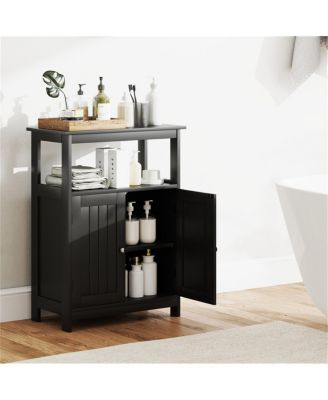 23.5&amp;#x22; MDF &amp; Engineered Wood Moisture-Resistant Surface, Shelves &amp; Compact Design Freestanding Bathroom Floor Cabinet