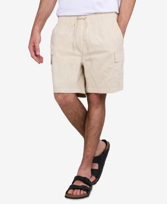 X RAY Men's 6 Inches Elastic Pull On Waistband Twill Cargo Shorts