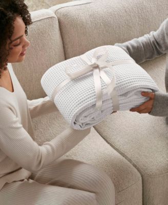 Madison Park Waffle Weave Cotton Blanket, King