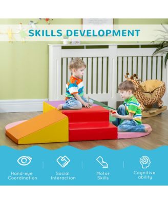 6-Pieces Foam Climbing Blocks for Toddlers 1-3 Years, Assorted