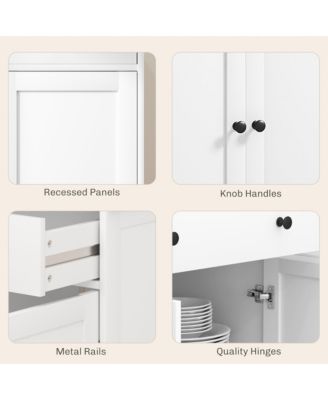 Sideboard Cabinet with Storage Drawers Adjustable Shelves